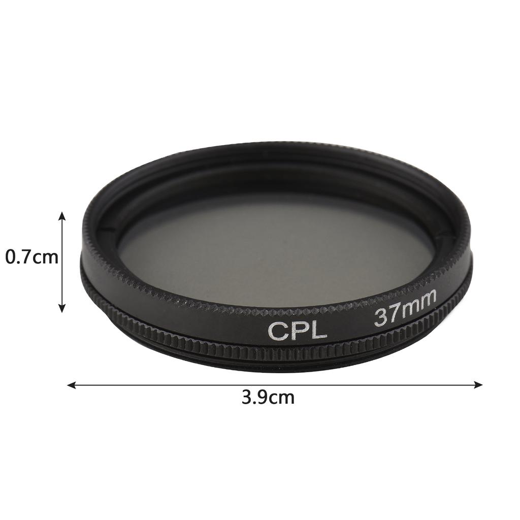 37MM Professional Smartphone CPL Filter Set Clip on Circular Polarizer Lens with Universal Phone Clip Lens Protector