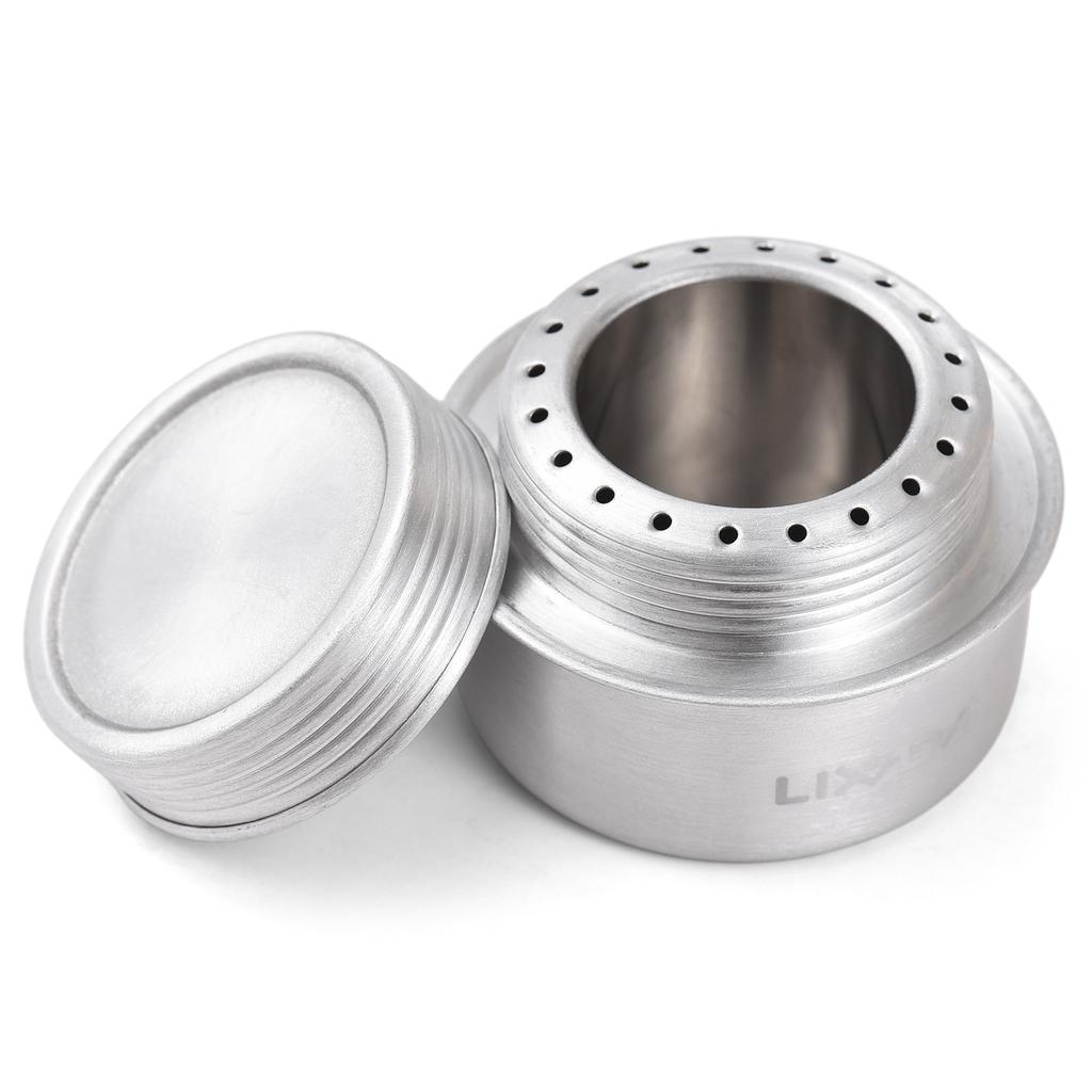 Портативная мини-спиртовая плита из алюминиевого сплава с крышкой и крестовой подставкой для кемпинга и пешего туризма