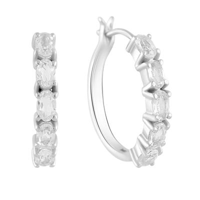 Серебряные серьги с фианитами (2123231)