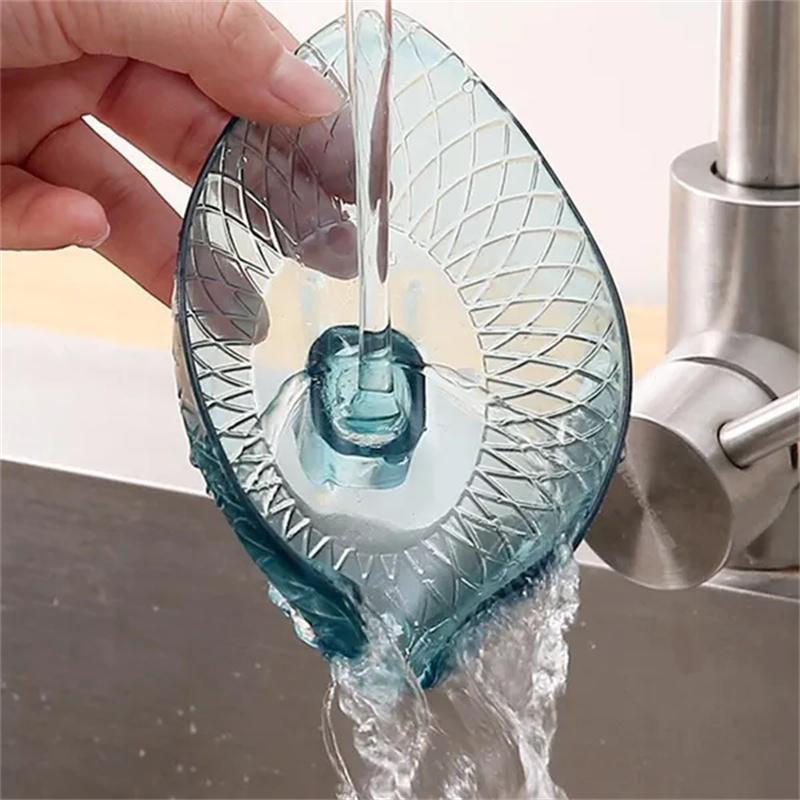 Leaf Shaped Soap Box Suction Cup Drain Soap Dish Toilet Free Hole Wall Mounted Soap Holder Storage Box Bathroom Accessories