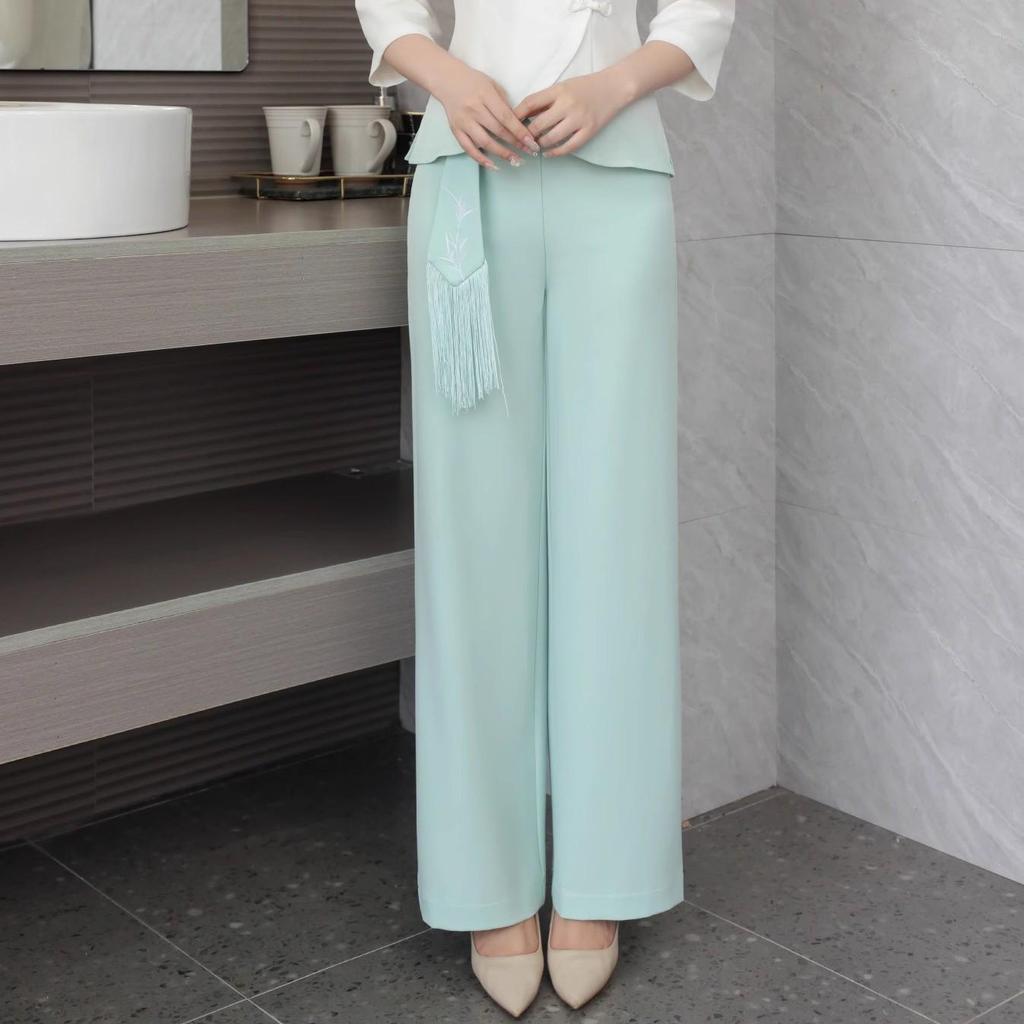 Новый комплект весенней рабочей одежды в китайском стиле для техников салонов красоты – женский влагоотводящий наряд.