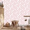 Wallpaper Flowers soft shapes, white for living room and bedroom 50x1000
