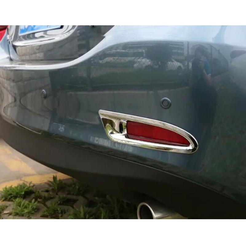 For Mazda6 Mazda 6 Atenza 2014 2015 2016 2017 2018 Car Detector ABS Trim Back Tail Rear Fog Light Lamp Frame Stick 2PCs