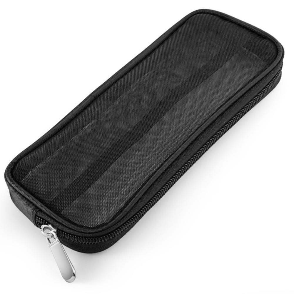 Portable Mesh Design Makeup Brush Travel Case Multipurpose with Zipper Beauty Tools Organizer Wash Storage Pouch Travel Use