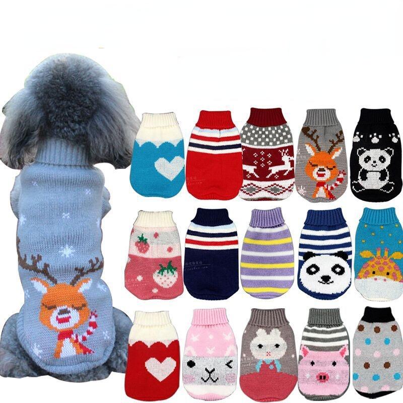 Pet Sweaters Autumn and Winter Cat and Dog Clothes Cat and Dog Sweaters Knitted Sweaters