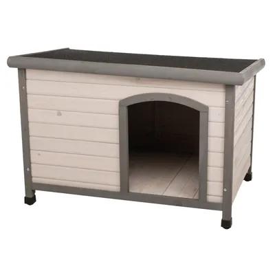 Trixie Natura Classic Flat-Roof Dog Kennel, Grey, M-L, 104 X 68 X 72 Cm