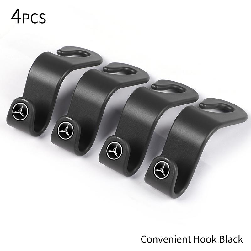 HXA1  2/4PS Portable Car Seat Back Hooks Storage Accessories For Mercedes Benz AMG W206 W204 W205 W212 W213 W221 W222 W223 W464 W176
