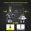 Светодиодная автомобильная фара H4, чип 3570, без ошибок Canbus, Plug & Play, ближний/дальний свет, супер яркая, передняя лампа авто, 12В, фара