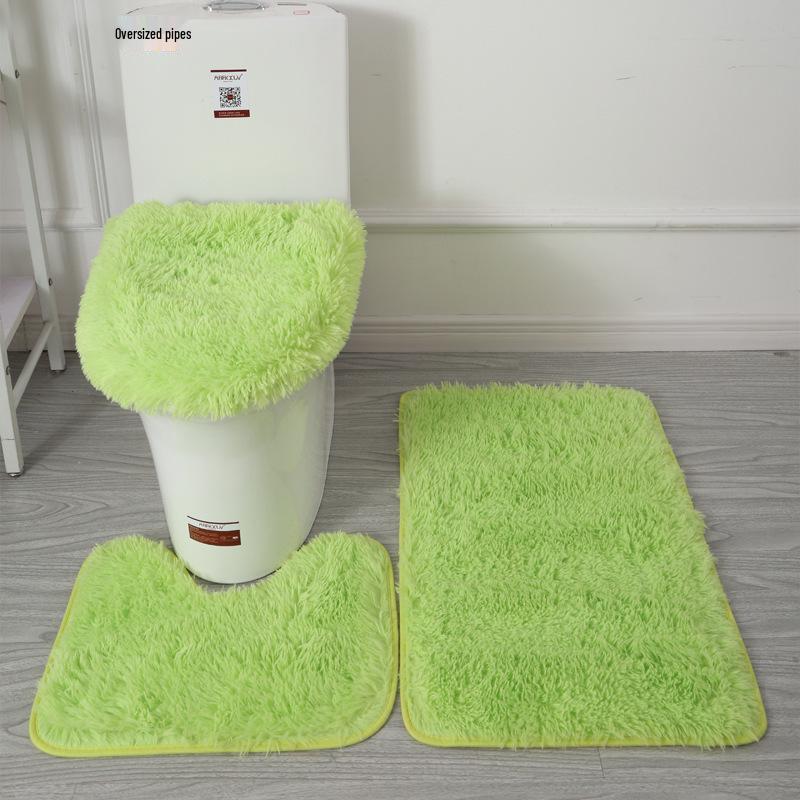 Комплект нескользящих ковриков для ванной в скандинавском стиле - Шелковая шерсть ПВХ напольный коврик, для туалета, для ванной, 3 шт.