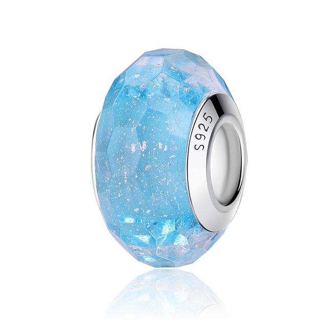2023 Новый Оригинальный 100% Стерлингового Серебра 925 пробы Стеклянные Бусины Дерево Камень Муранский Цветок Подвески Подходит Браслет Diy Женские Ювелирные Изделия