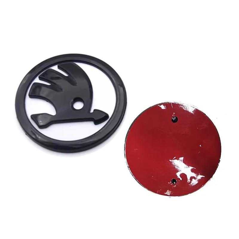 110 мм ABS Эмблема для SKODA Rapid Yeti Karoq Vision Fabia 1 2 Octavia A7 RS Superb Автомобильная Наклейка на Переднюю Заднюю Крышку Багажника