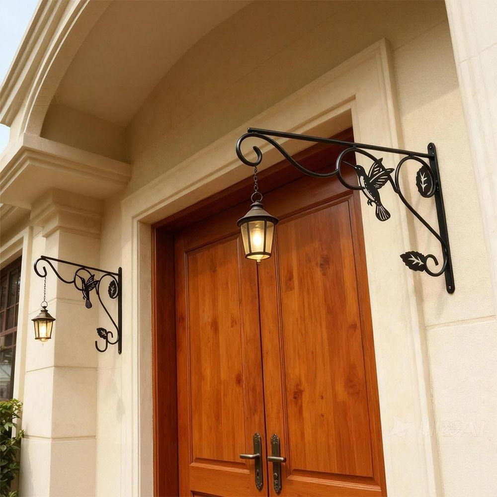 12 Inch Metal Wall Plant Hooks Sturdy Feeding Bird Rack Flower Pot Bracket  Home Decor