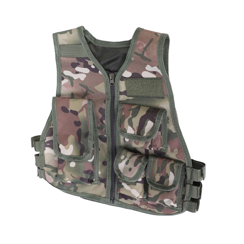 Детский жилет, военный камуфляжный жилет для игр на открытом воздухе(Камуфляж Цвет S)