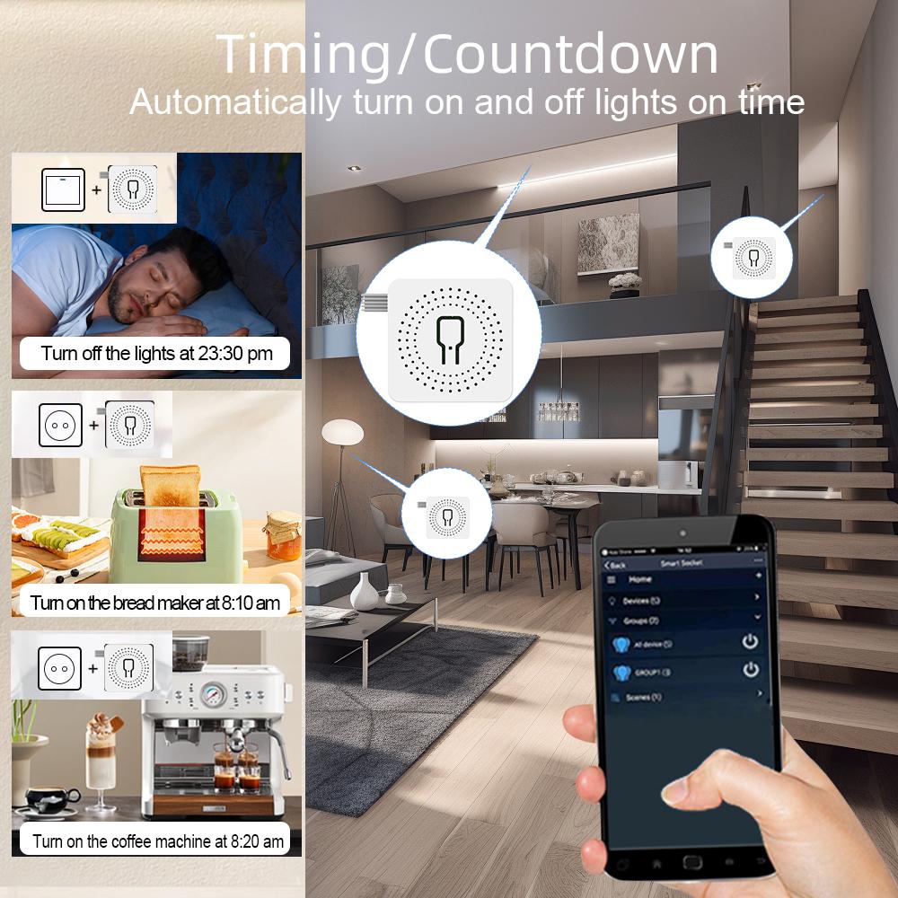 Tuya ZigBee 3.0 Умный модуль переключателя 1/2/3/4 канала Двухстороннее управление Автоматический выключатель Таймер Работает с Alexa Google Home Приложение Smart Life