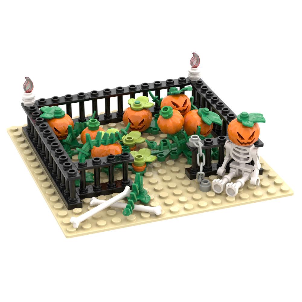 Halloween Blocks Gifts Wizard Ghost Horse Pumpkin MOC Bricks Building Blocks Toys for Children Christmas Gift