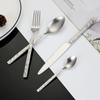 4pcs Tableware Set Stainless Steel Dinnerware Steak Knife Fork Coffee Spoon Teaspoon Flatware Dishwasher Safe Kitchen Tablewar