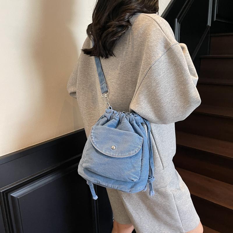 Женская сумка через плечо из денима большой емкости, сумка для путешественников на плечо