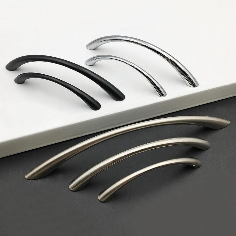 Modern Minimalist Cabinet Pulls Cupboard Door Handle Zinc Alloy Closet Drawer Knobs Kitchen Furniture Handle Decoration Hardware
