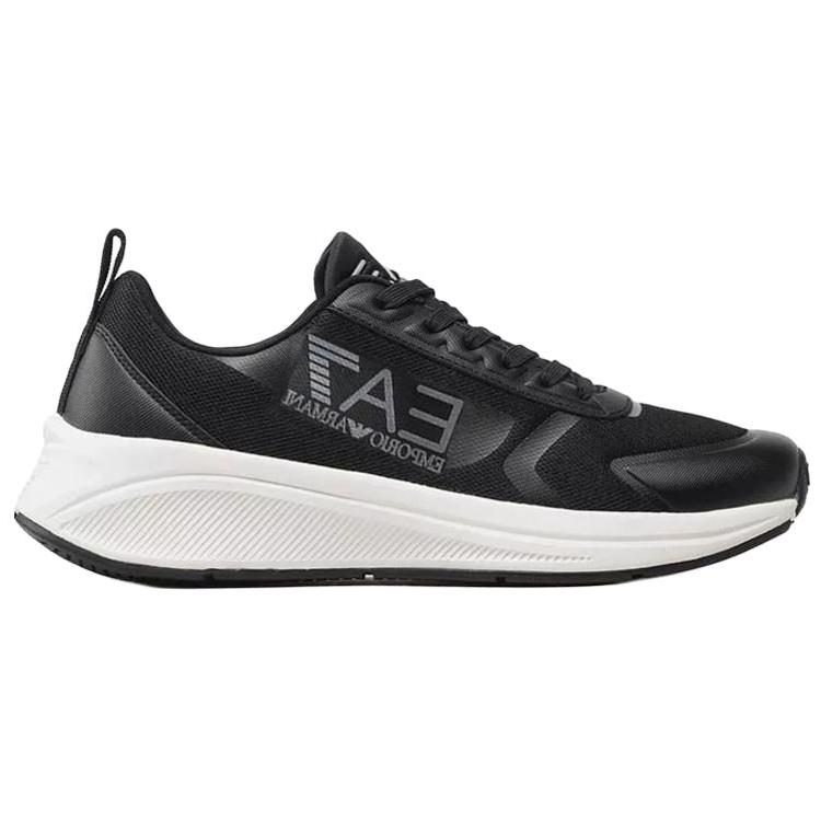 Emporio Armani EA7 Тканевые кроссовки для бега на шнуровке Прочные низкие спортивно-повседневные кроссовки Унисекс кроссовки Черные X8X125XK303N763