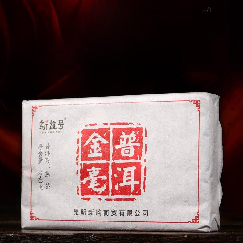 Синьи Хао Цзиньхао Пуэр, выдержанный чай Пуэр, кирпичик, 250 г, спелый чай, чай Пуэр