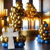 1Pc 64cm DIY Lighting Cross Frame KT Board Birthday Party Decorative for Wedding Party Anniversary Decoration Without Balloons