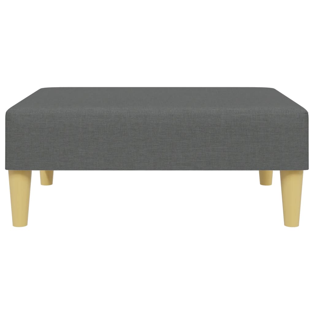 2 Seater Sleeper Sofa with Cushions and Footstool Dark Gray Velvet
