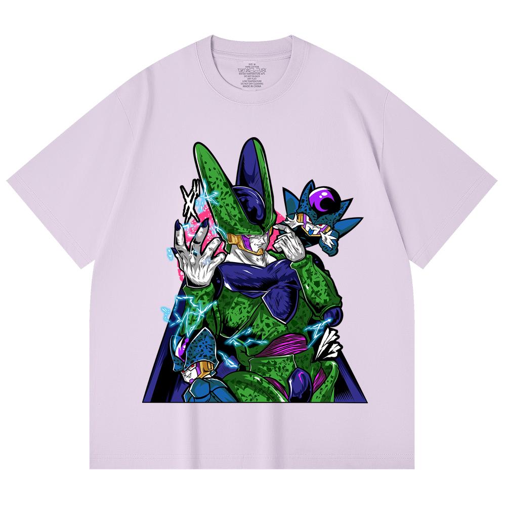 230 г/м² 100% хлопок Dragon Ball V29 Принт Cell Унисекс Тяжелая хлопковая футболка
