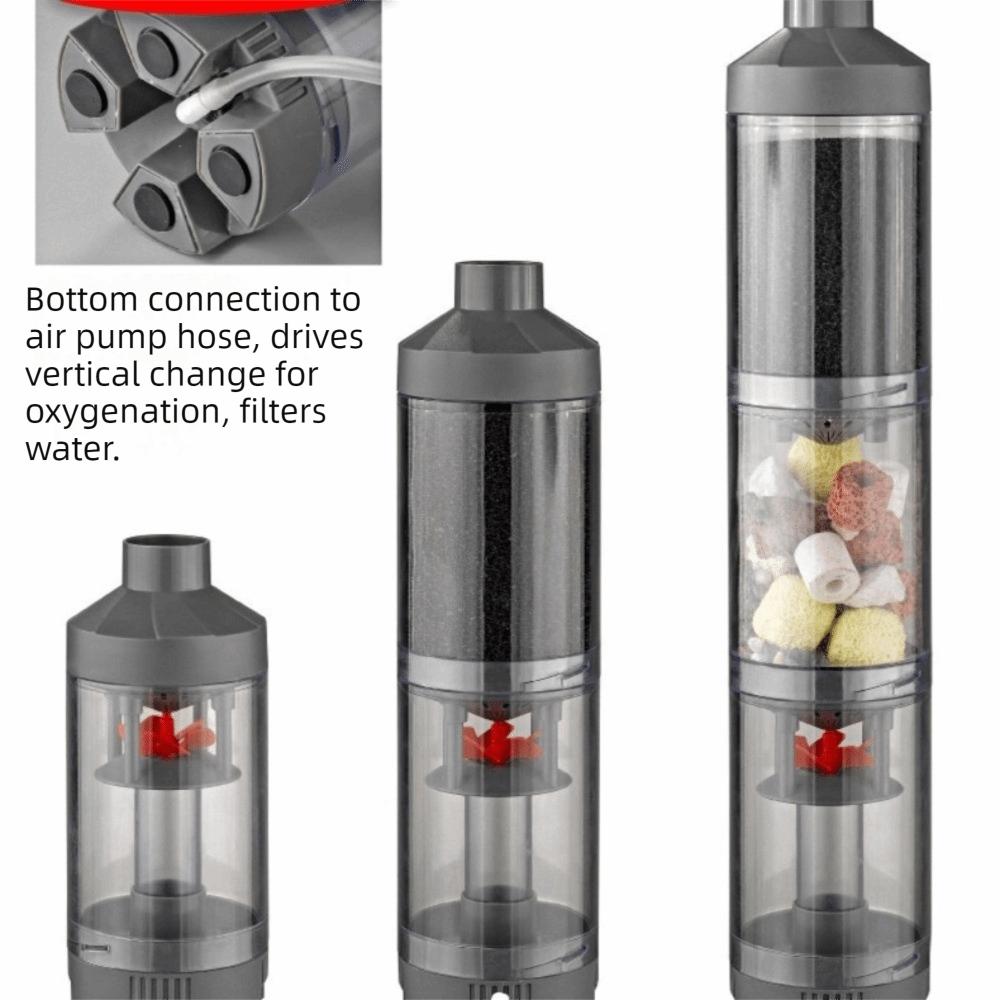 Air Pump Driven Automatic Cleaning Filter Efficient Fish Poop Collector  Aquarium Cleaning