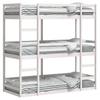Triple Bunk Bed White 90 x 200 cm Solid Pine Wood