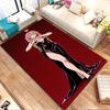 "Pink-Haired Anime Girl in Elegant Dress" Patterned carpet, non slip mat suitable for living room and bedroom sofas