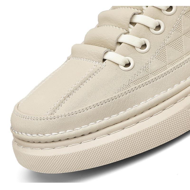 Удобная модная мужская обувь, летние дышащие спортивные туфли, белые туфли на плоской подошве, мужские белые туфли, повседневные туфли из белой кожи, подходящие туфли