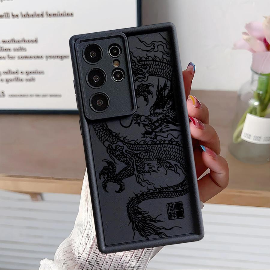 Крутой чехол-кейс с китайским драконом для Samsung Galaxy S26 Ultra S20FE S24 Plus S23 FE S22 S21 S24Ultra S25 S25 Edge