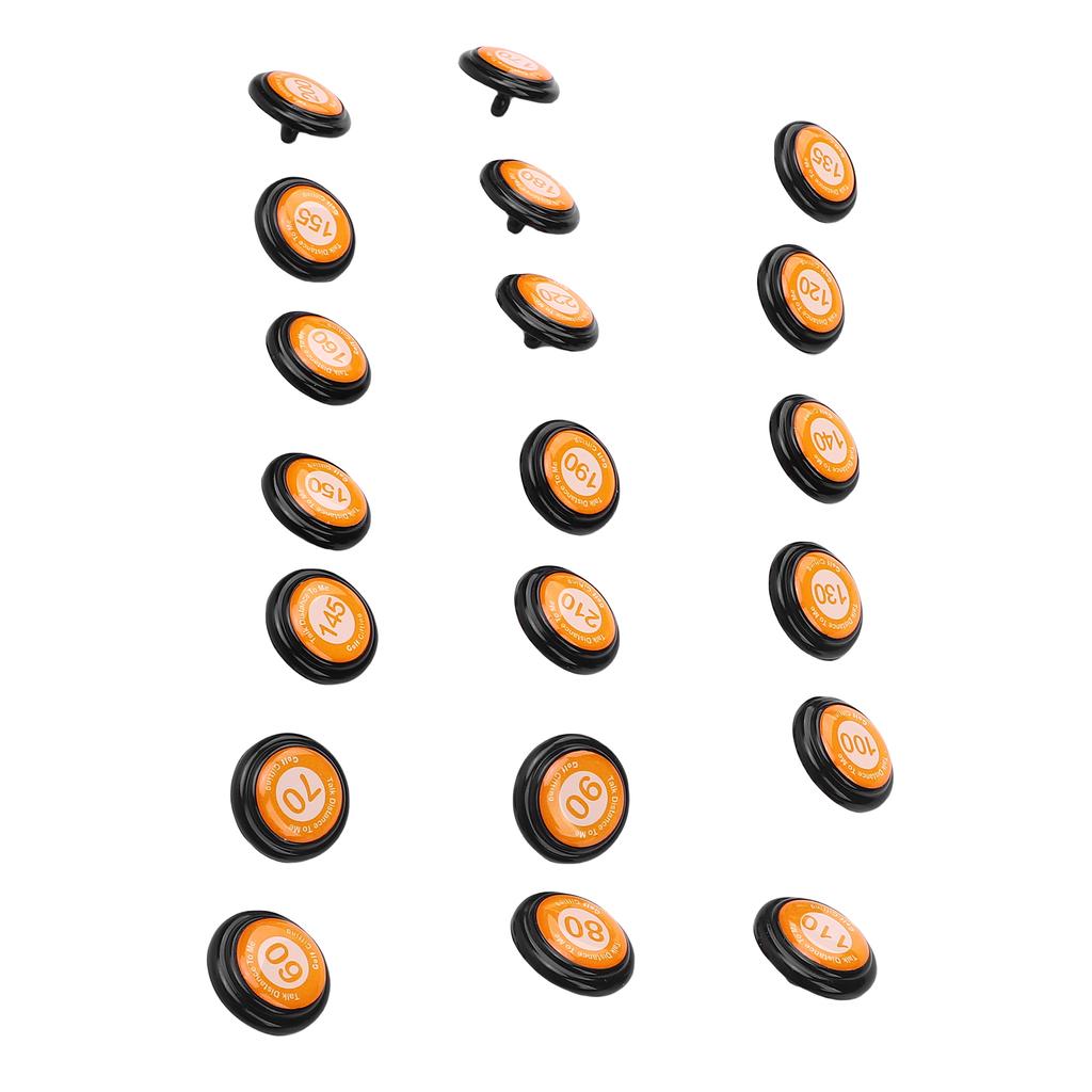 20 шт. маркеры расстояния клуба маркеры положения мяча клубный знак расстояния ярдов ABS для спорта на открытом воздухе оранжевый