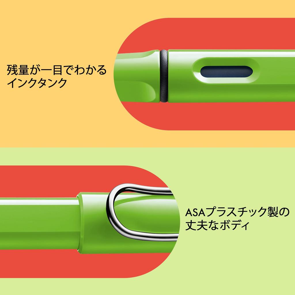 LAMY Safari Green Fountain Pen Ergonomic Grip and Polished Steel Size EF Ideal for Writing and Calligraphy Includes LAMY T10 Blue Ink Cartridge - Nib,