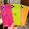 iPhone 16 Pro Max Fluorescent TPU Case: Transparent, Full Coverage, Solid Color