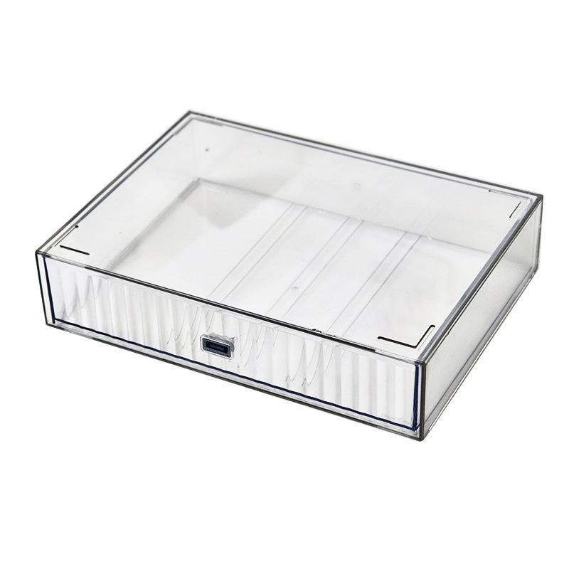 Настольный прозрачный ящик для хранения, настольные стеллажи, свободная комбинация, многослойный, штабелируемый, для ювелирных изделий, косметики, настольный органайзер для общежития