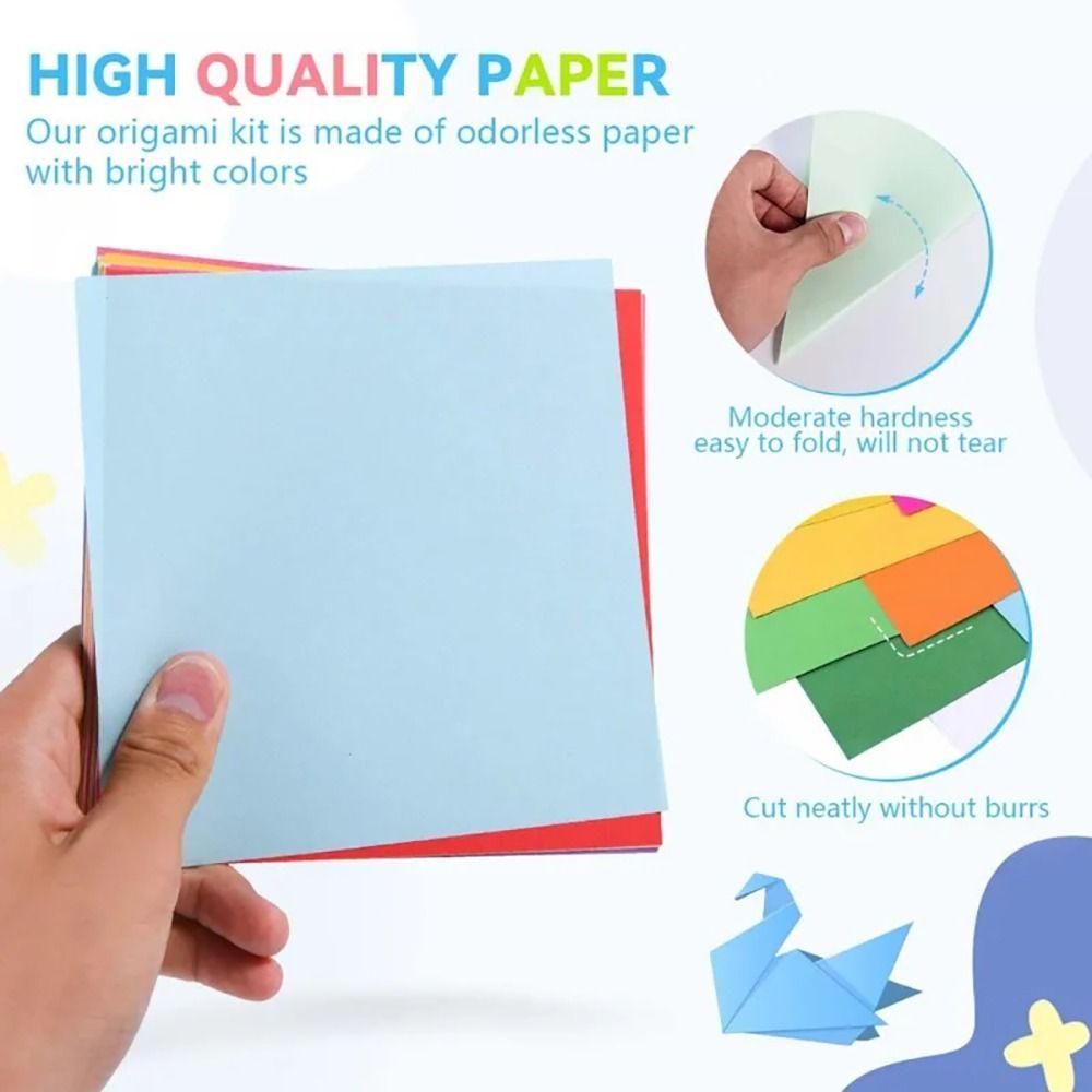 100Pcs Solid Color Square Origami Paper 20 Colors Handmade Scrapbooking Craft Decor Folding Paper