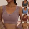 Women Fashion Lace Floral Edge Bralette Tops V-neck Sleeveless Tank Tops Crop Top Bra Ladies Camisole Vest Beauty Back Brassiere Femme