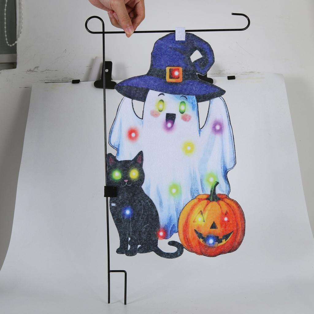 2D Halloween Garden Flag, Double-sided Cute Halloween Outdoor Decoration Flag, Yard Home Porch Garden Decoration.