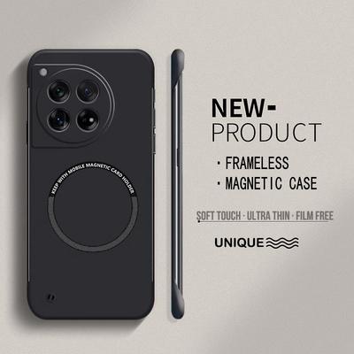 Матовый ультратонкий ПК безрамочный чехол для телефона Magsafe Oneplus 13 13R 12 12R 11 11R 10T 10R 10 Pro Магнитный сплошной чехол