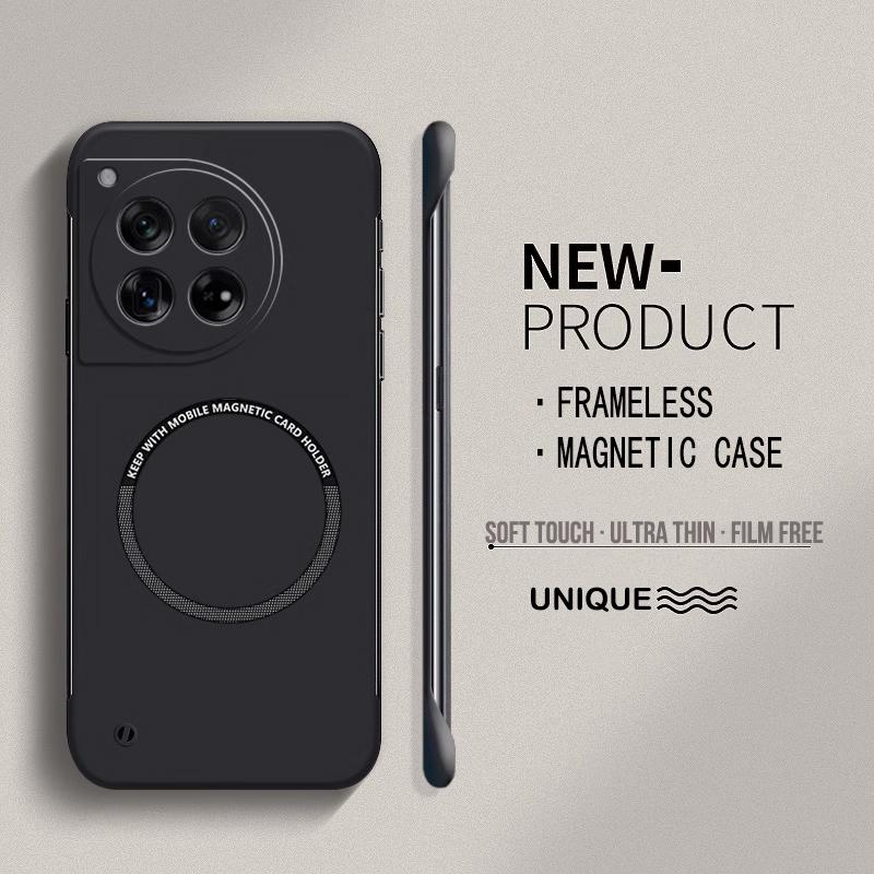 Ультратонкий жесткий магнитный чехол для телефона из поликарбоната без рамки для Magsafe Oneplus 12 12R 11 11R 10T 10R 10 Pro матовый цветной однотонный чехол