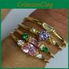 Fashionable 4 In 1 Set Of Gold Plated Rings With Sparkling Zircon Gemstones