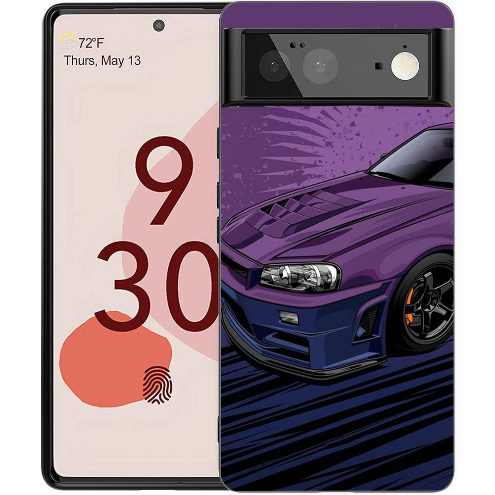 JDM Спортивные Автомобили Мужской Мужчины Чехол для Телефона для Google Pixel 8 7 6 7A 6A Pro 5G Ударопрочный Силиконовый Мягкий 9 Pro XL 8 Pro 5G Оболочка