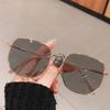 Фотохромные солнцезащитные очки с изменением цвета Металлическая оправа Очки для близоруких Корейские женские очки для чтения от 0 до -6.0 Премиум