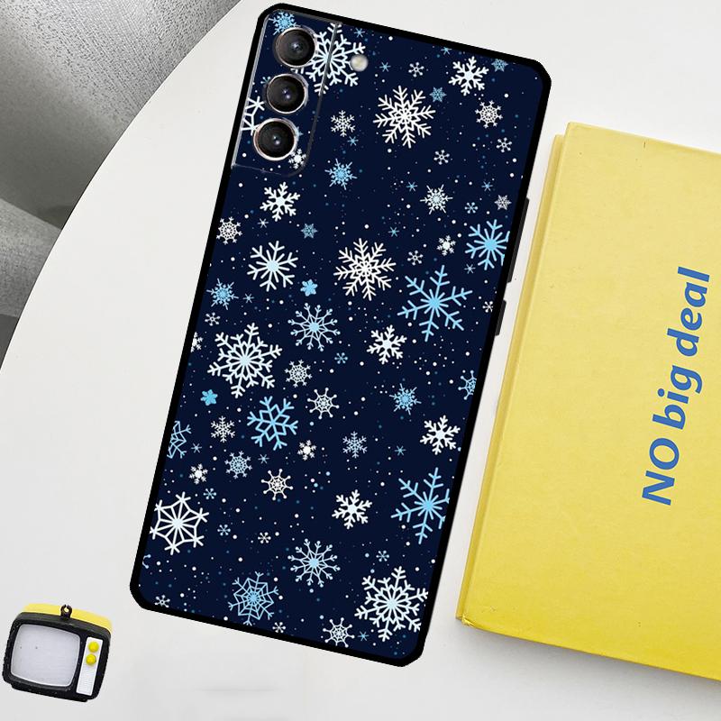 Зимний чехол Снежинка для Samsung Galaxy S23 Ultra S22 S21 S20 FE Note 20 Ultra S8 S9 S10 Note 10 Plus