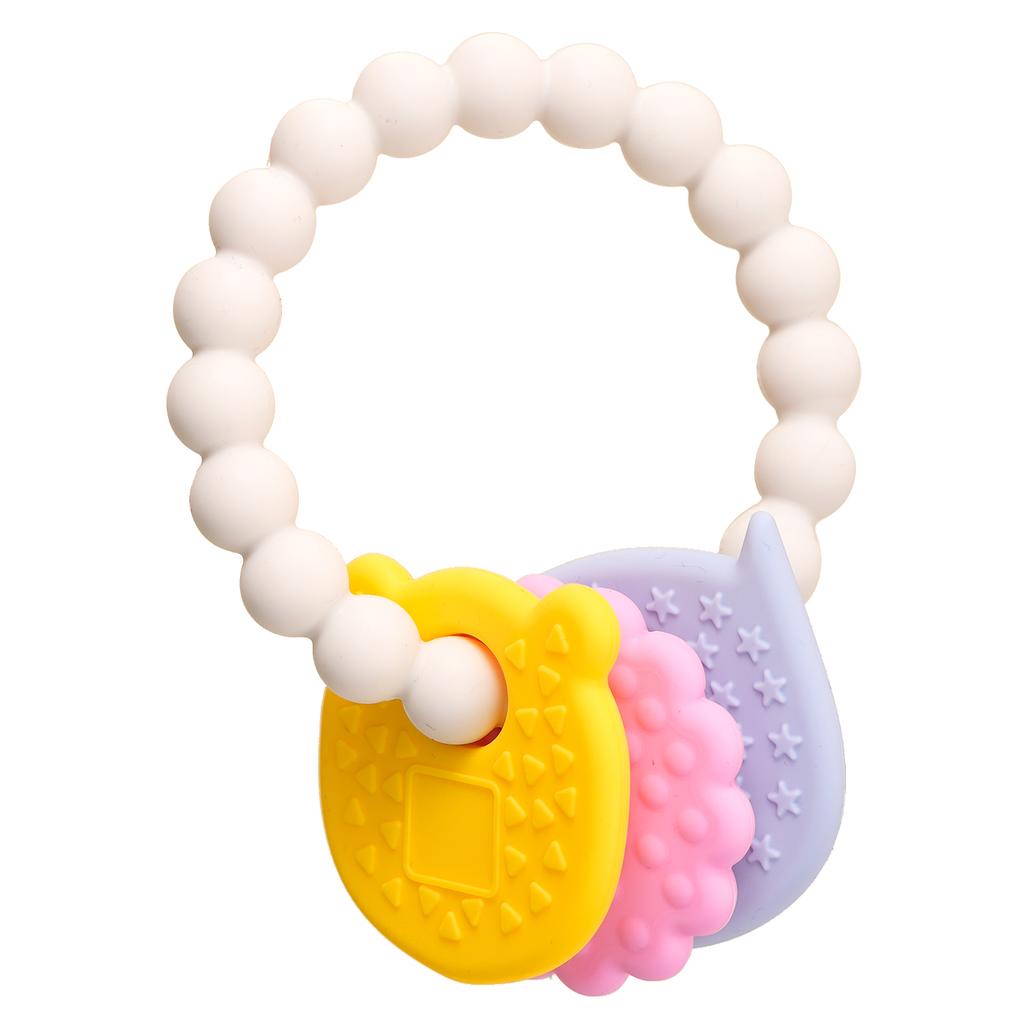 Цветной детский силиконовый прорезыватель для зубов, детская игрушка, жевательная игрушка в виде мультяшного животного, детские игрушки, прорезыватели для зубов, браслеты без содержания бисфенола А, детские аксессуары
