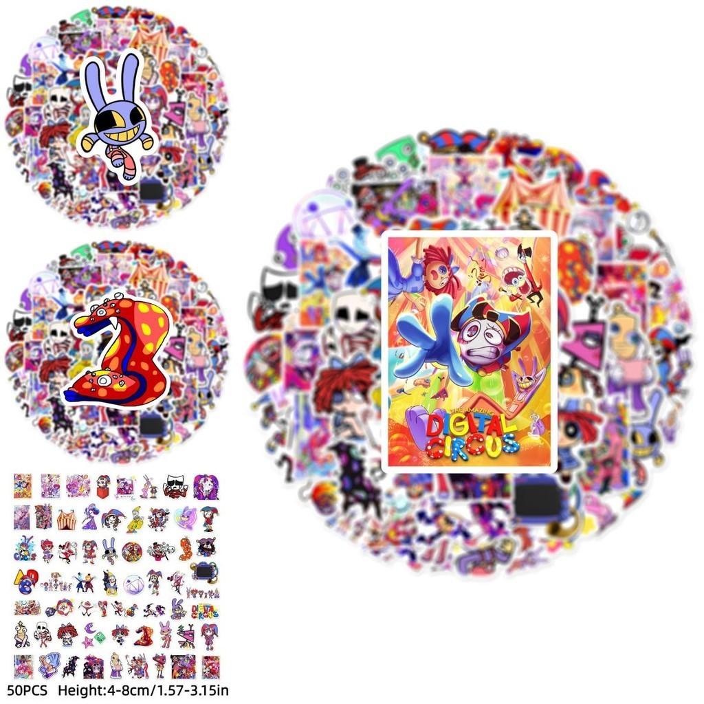 Удивительный цифровой цирк Мультяшные наклейки 60 штук Веселые и уникальные дизайны Наклейки на автомобиль