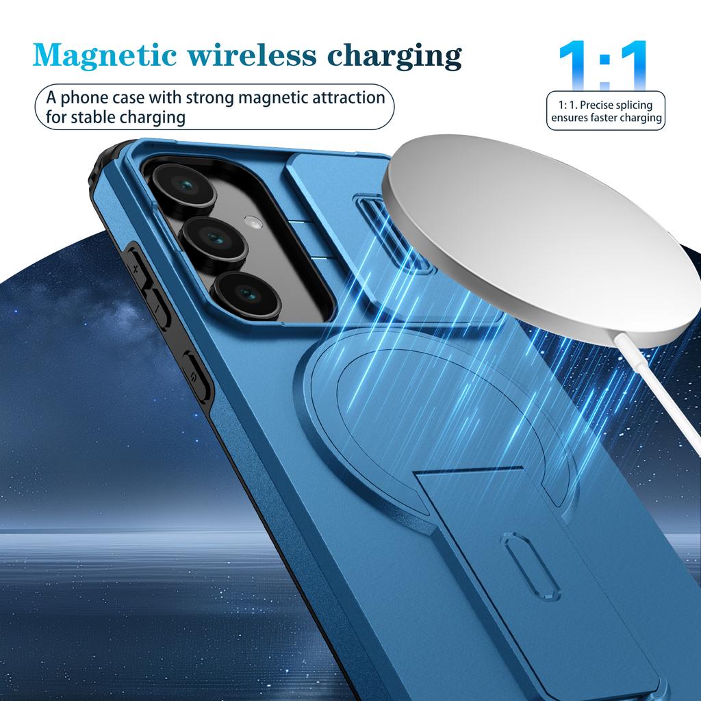 Сверхпрочный защищенный чехол для Samsung Galaxy S25 FE 5G S24 Ultra S25 Plus A17 A56 A16 A36 A26 с магнитным держателем-подставкой