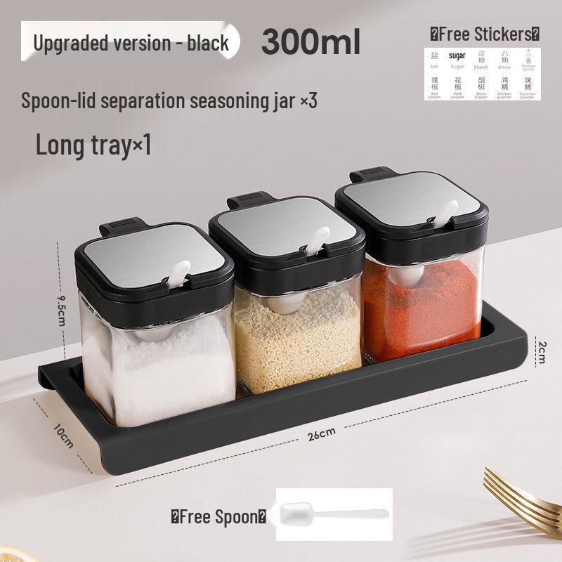 Стеклянный набор баночек для специй и хранения - Контейнер для приправ, Кухонная солонка и перечница.