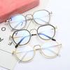 Анти-синий свет студенческие очки плоские легкие оправа женские простые очки полигональные близорукость готовые очки 7708